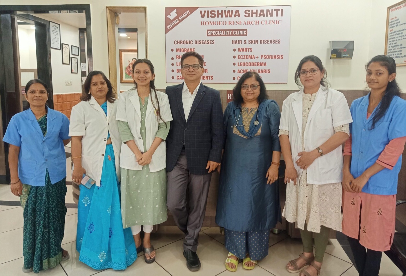 VishwaShanti Homoeo and Research Clinic — reception and care team